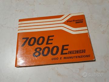 Libretto uso/manutenzione Trattore Fiat 700/800 E