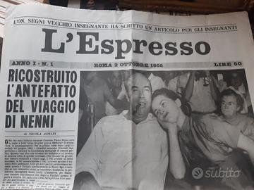 Giornale L'Espresso anno 1 nr. 1