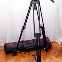 KIT TREPPIEDE MANFROTTO 546B + TESTA FLUIDA 504HD