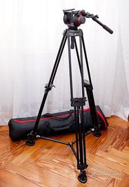 KIT TREPPIEDE MANFROTTO 546B + TESTA FLUIDA 504HD