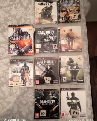 GIOCHI PS3 CALL OF DUTY & BATTLEFIELD