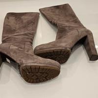 stivale donna camoscio grigio pura lopez