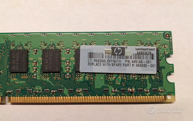 HP 445166-051 RAM memoria Server 1GB Pc2-6400
