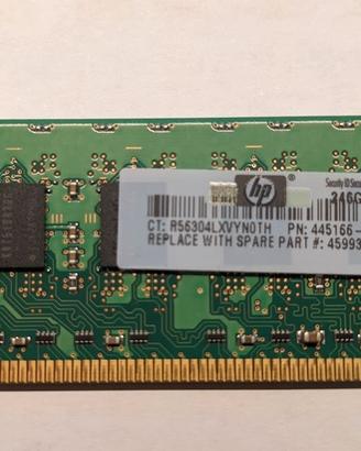 HP 445166-051 RAM memoria Server 1GB Pc2-6400