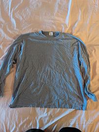 Maglietta grigia Decathlon, 100% cotone, tg L