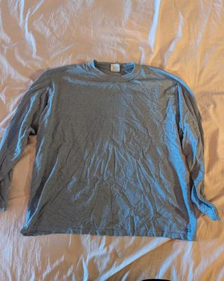 Maglietta grigia Decathlon, 100% cotone, tg L