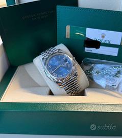 Rolex datejust 41mm 126334 full 2020 roman blu