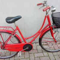 Bici Holland Rossa unisex 26" con cestino