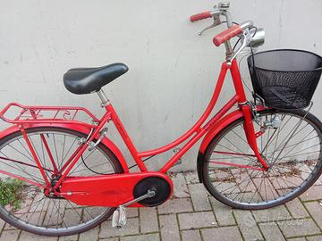 Bici Holland Rossa unisex 26" con cestino
