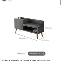 mobiletto, x scarpe con seduta. 