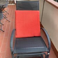 poltrona a dondolo da interno/esterno