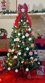 Albero di natale 180cm  nuovo ed addobbato 