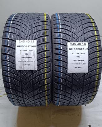 2 GOMME 245 40 18 BRIDGESTONE INV RIF4438