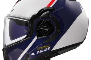 CASCO MOTO MODULARE LS2 ADVANT SWIPE WHITE BLUE
