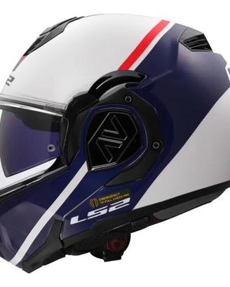 CASCO MOTO MODULARE LS2 ADVANT SWIPE WHITE BLUE