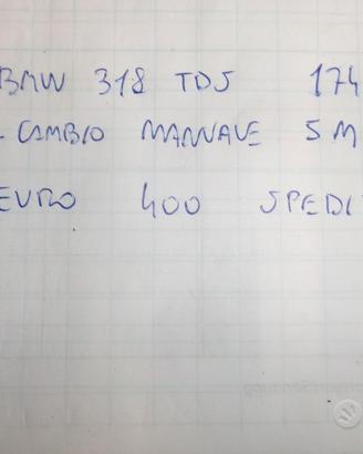 Cambio manuale 5 marce bmw 318 tds