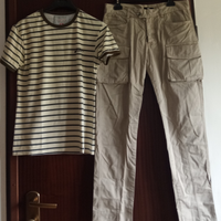 Pantalone lungo+t-shirt maniche corte