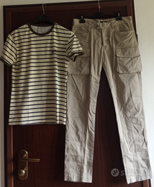 Pantalone lungo+t-shirt maniche corte