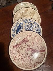 Lotto di quattro piatti crramica Tognana Pavesi