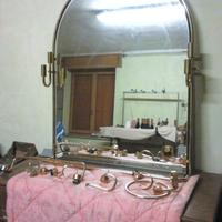 Specchiera da bagno anni '80 con accessori