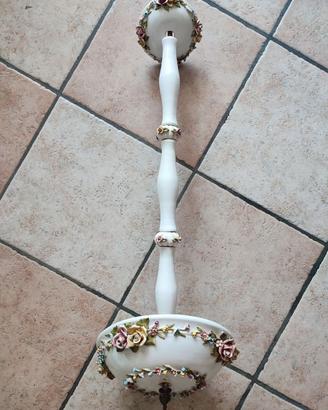 Lampadario decorato in ceramica anni ‘60