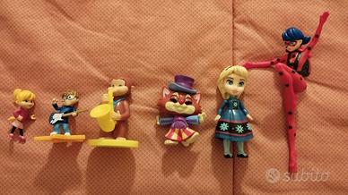 6 modellini vari - Lady Bug,Frozen,Alvin,44 Gatti