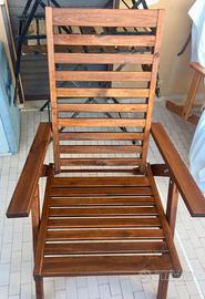 Ikea Poltrona legno con braccioli