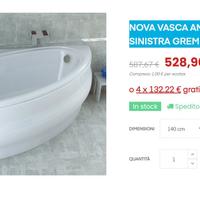 Vasca angolare Azura Design NOVA nuova
