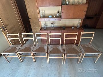 Sedie Gio Ponti - Cassina 646/mogano del 1957