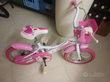 bicicletta unicorno da tre anni a sei 