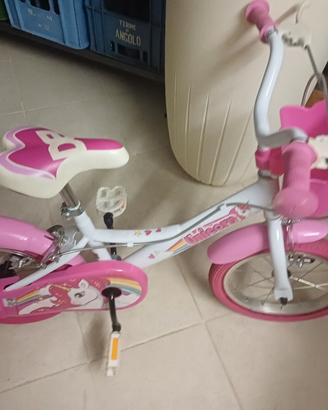 bicicletta unicorno da tre anni a sei 