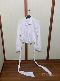 camicia stradivarius bianca con fusciacca