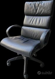 sedia da ufficio in pelle 