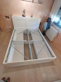 letto BRIMNES 160x200 cassetti/testiera bianco