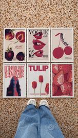 Set 6 poster aesthetic con cornice