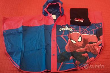 Mantella/poncho + sciarpa + Ombrello Spiderman