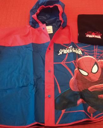 Mantella/poncho + sciarpa + Ombrello Spiderman