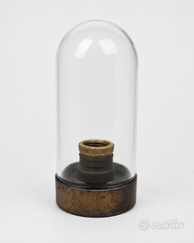 Lampada industriale vintage con campana vetro