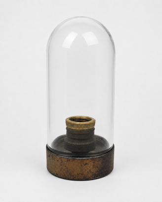 Lampada industriale vintage con campana vetro