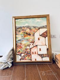 Quadro dipinto a mano su tela con cornice