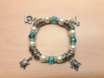 Bracciale donna con ciondoli, pietre e brillanti