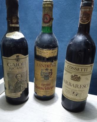Lotto 3 Bottiglie Storiche da Collezione