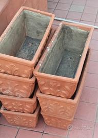 Vaso terracotta rettangolare Deroma 52