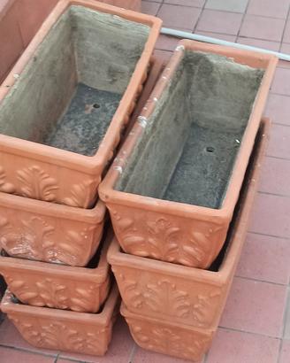 Vaso terracotta rettangolare Deroma 52