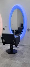 Parrucchiere specchio+seduta
