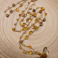 Collana lunga hadmade libellula dorata 
