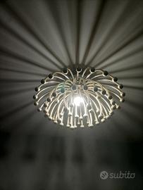 Lampadari vintage acciaio e vetro + Swarovski 
