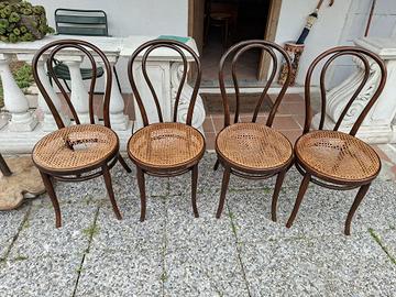 4 SEDIE THONET VIENNA DA IMPAGLIARE 