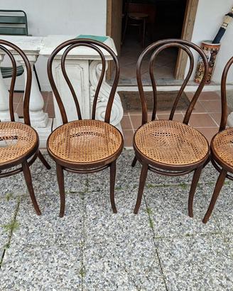 4 SEDIE THONET VIENNA DA IMPAGLIARE 