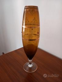 Vaso in vetro ambrato 